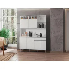 Armário Cozinha Completo Robin 6 Portas Cor Branco Foto mini 4