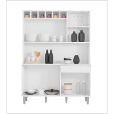 Armário Cozinha Completo Robin 6 Portas Cor Branco Foto mini 3