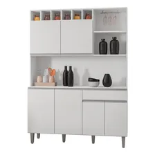 Armário Cozinha Completo Robin 6 Portas Cor Branco Foto mini 1