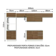 Armário Cozinha Madesa Mdf Acordes Xa350001 Branco/rustic Foto mini  3