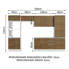 Armário Cozinha Mdf Acordes Madesa Xa330002 Branco/rustic Foto mini  2