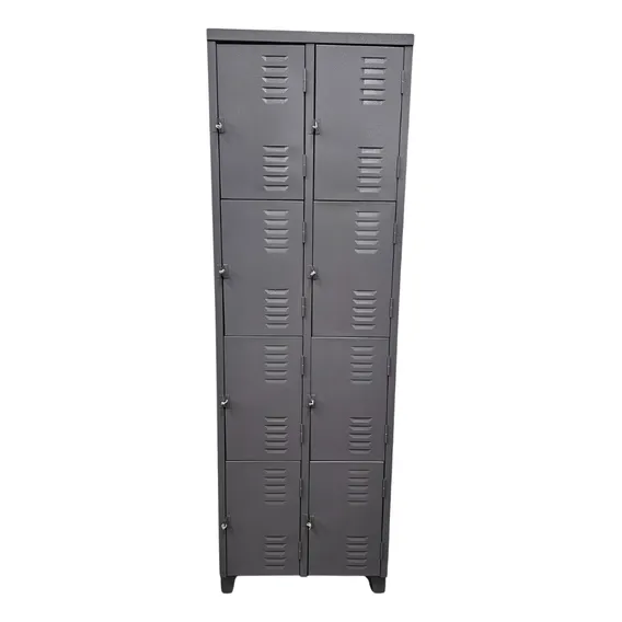 Armário De Aço Roupeiro Academia 08 Portas Locker Cor Cinza Foto 1