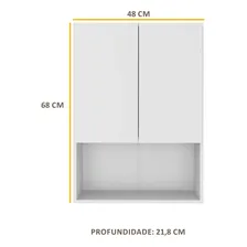 Armário De Banheiro Com 02 Portas Multimóveis Fg3044 Branco Foto mini 4