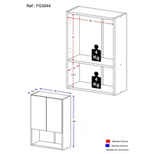 Armário De Banheiro Com 02 Portas Multimóveis Fg3044 Branco Foto mini 3
