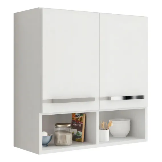 Armário De Cozinha Aéreo 2 Portas Branco Argelia Bela Casa Foto 1