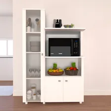 Armário De Cozinha Paula Com Cristaleira 3 Portas Branco Foto mini 3