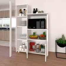 Armário De Cozinha Paula Com Cristaleira 3 Portas Branco Foto mini 4