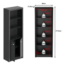 Arm谩rio Escrit贸rio Com 2 Portas Multim贸veis Cr25020 Preto Foto mini 3