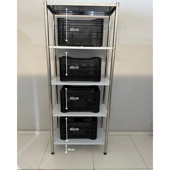 Armario Estante Inox Organizador Multiuso 80x40x200 Foto 1