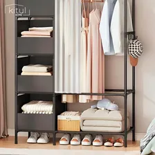 Armário, guarda-roupa, organizador de guarda-roupa com cortina preta Foto mini 3