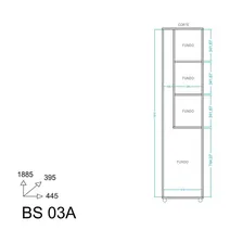 Armário Multiuso 1 Porta Bs 03 Branco - Brv Móveis Foto mini 4