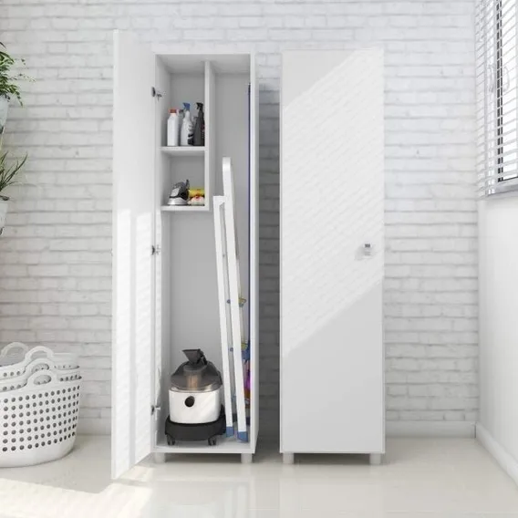 Armário Multiuso 1 Porta Tecno Mobili Branco Cg Foto 1