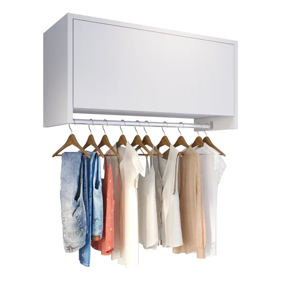 Arm谩rio Multiuso Delta Suspenso Banheiro Organizador M贸vel Branco Foto 1