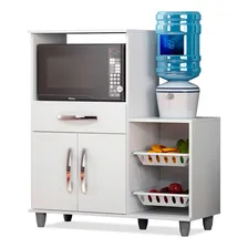 Armário Multiuso Forno Microondas Fruteira Irlanda Branco Foto mini 1