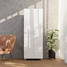 Arm谩rio Multiuso Lavanderia Organizador 2 Portas Com Rodinhas M贸veis Bonatto Foto mini 4