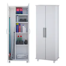 Arm谩rio Multiuso Lavanderia Organizador 2 Portas Com Rodinhas M贸veis Bonatto Foto mini 1