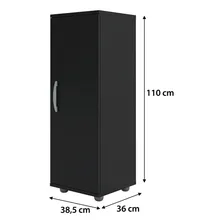 Armário Multiuso Organizador Multiuso 1 Porta Preto- Dullar Móveis Foto mini 4