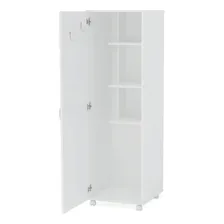 Armário Multiuso Turin 1 Porta 3 Prateleiras Branco Foto mini 3