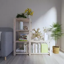 Armario Organizador Suspenso De Madeira Mantimentos Cozinha Cor Bege Foto mini 2