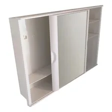 Armário Para Banheiro Espelho Deslizante Branco A23 Astra Foto  mini 1