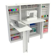 Armário Para Costura Multifuncional Ateliê M2 Mdp Cor Branco Foto mini 3