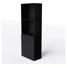 Armário Para Escritório Alto Com Portas Baixa Preto Foto mini 1