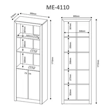 Armário Para Escritório Me4110 Tecno Mobili Cor Branco Foto mini 3