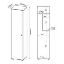 Armario Para Lavanderia 01 Porta AM3100 Branco Tecno Mobili Foto mini 2