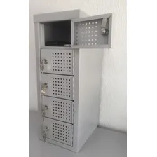 Armário Para Loja De Celular Em Aço Com 05 Portas - Schier Cor Cinza cristal Foto  mini 1