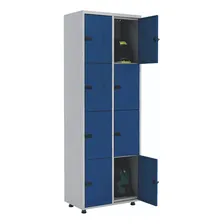 Armário Roupeiro Aço 8 Portas Ea702 Azul Foto mini 1