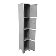 Armário Roupeiro De Aço 4 Portas Academia Cinza Chapa 26 Foto mini 3