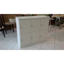 Armario Roupeiro Em Mdf Com 6 Portas Guarda Volume Cor Branco Foto mini  3