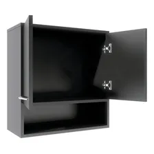 Armario S/ Cuba P/ Lavabo Area De Serviço Porta Produtos Cor do móvel Preto Foto mini 1