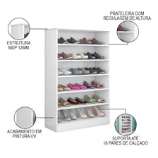 Armário Sapateira Multiuso Bell P04 Branco - Mpozenato Foto mini  3
