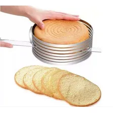 Aro Cortador Para Bolo 7 Camadas Aço Inox Ajustável Carol Foto mini 4