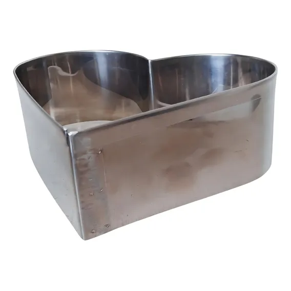 Aro Para Bolo Coração / Copas Aço Inox 20cm Foto 1