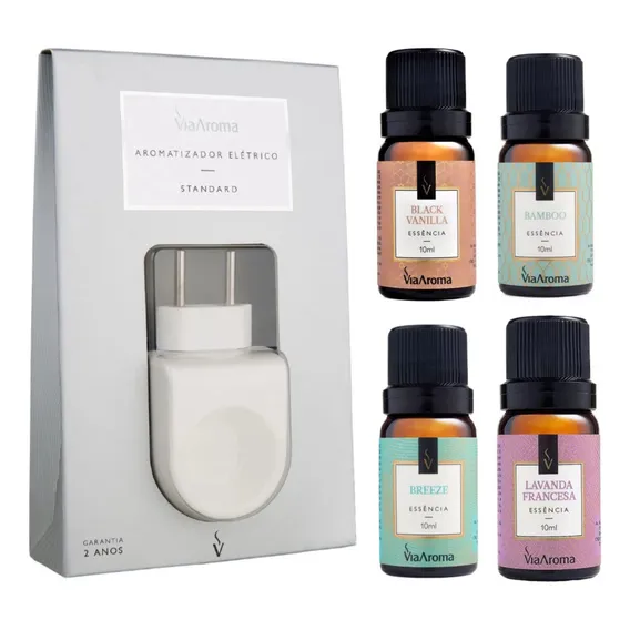 Aromatizador Difusor Ambiente ElĂ©trico +4 EssĂȘncia Via Aroma Cor Voltagem 127/220v Foto 1