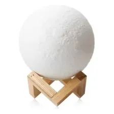 Aromatizador Umidificador Lua Cheia Luminária Vaporizador Ar Cor Branco Bivolt Foto mini  2