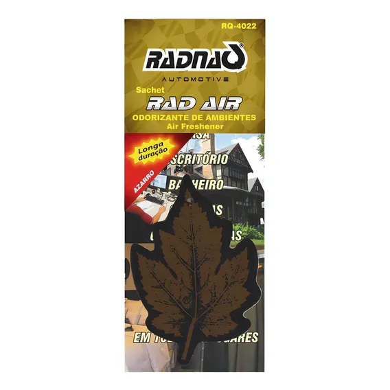 Aromatizante Automotivo Folha Rad Air Azarro 11g Radnaq Foto 1