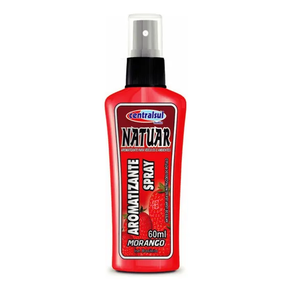 Aromatizante Automotivo Spray Morango Natuar 60ml Centralsul Foto 1