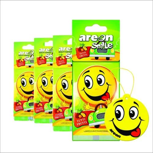 Aromatizante Carro Sache Areon Smile Tutti Frutti - 4 Peças Foto 1