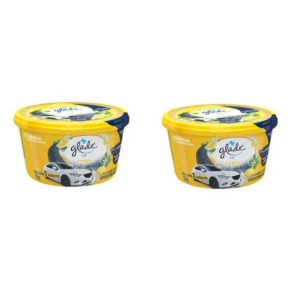 Aromatizante Glade Car Citrus Cheirinho De Carro - Kit C/2 Foto 1