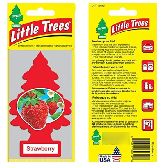 Aromatizantes Little Trees Morango Kit C 2 Un Foto 1