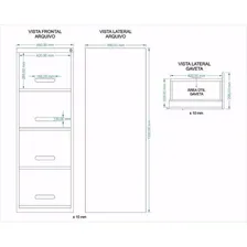 Arquivo De Aço 4 Gavetas Branco Home Office Foto mini 3