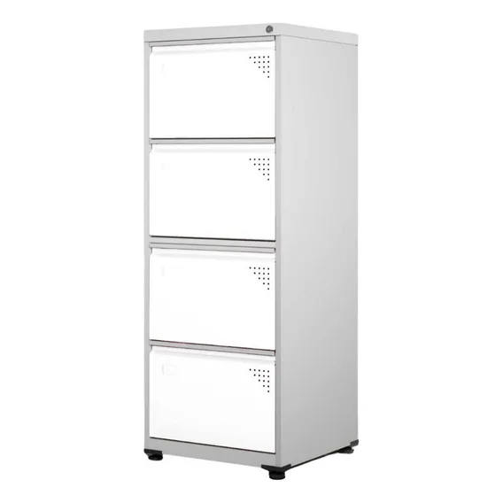 Arquivo De Aço Oficio 133x47x57 4 Gavetas Branco Pandin Foto 1