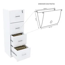 Arquivo Pasta Suspensa Em Mdf Loja Cor Branco Foto mini 3