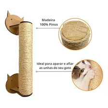 Arranhador Brinquedo Para Gato De Parede Vertical Com Sisal Foto mini 4