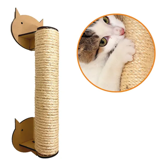 Arranhador Brinquedo Para Gato De Parede Vertical Com Sisal Foto 1