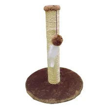 Arranhador Para Gatos Poste Com Brinquedo Cor Marrom Foto  mini 1