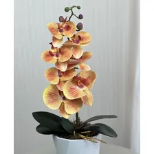 Arranjo OrquÃdea Laranja Toque Real Foto mini 3